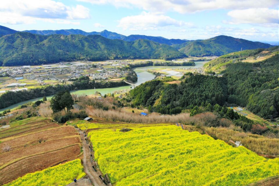 小中一貫でIB教育に取り組む香美市ののどかな景観