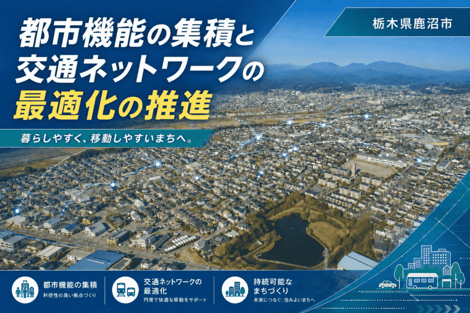 都市機能の集積と交通ネットワークの最適化の推進