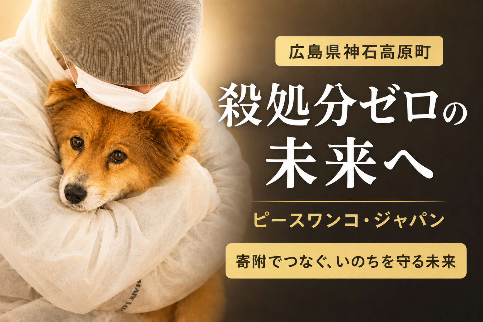 殺処分ゼロの未来を 神石高原町「ピースワンコ・ジャパン」プロジェクト