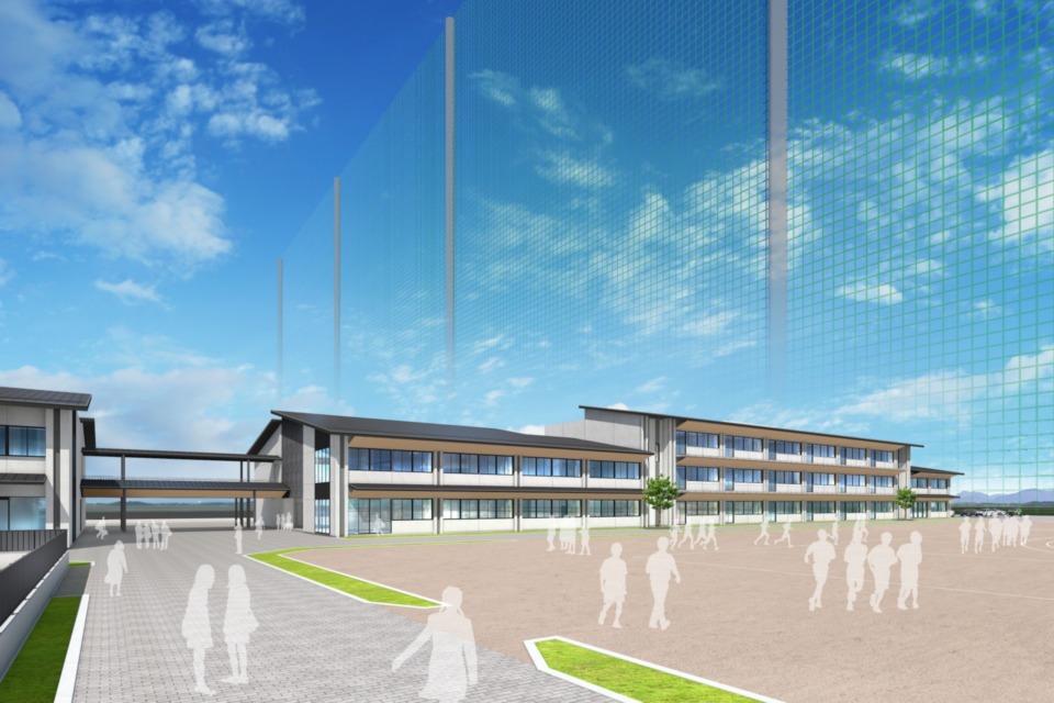 移転後の東員第一中学校のイメージ