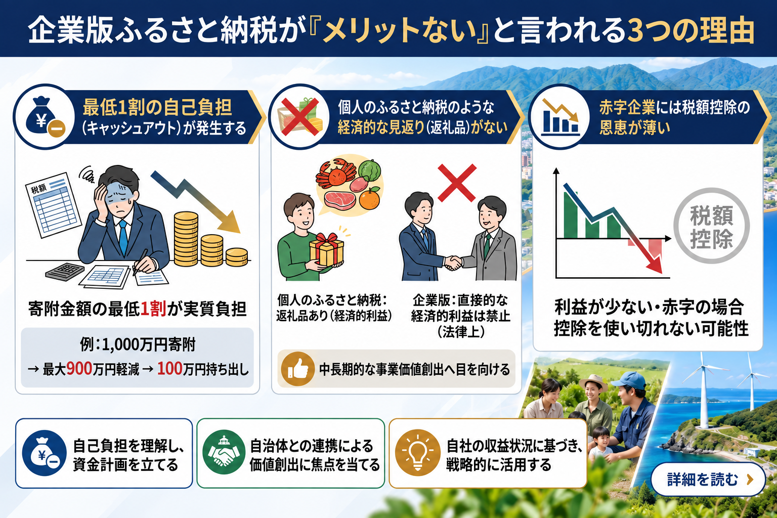 企業版ふるさと納税が「メリットない」と言われる3つの理由