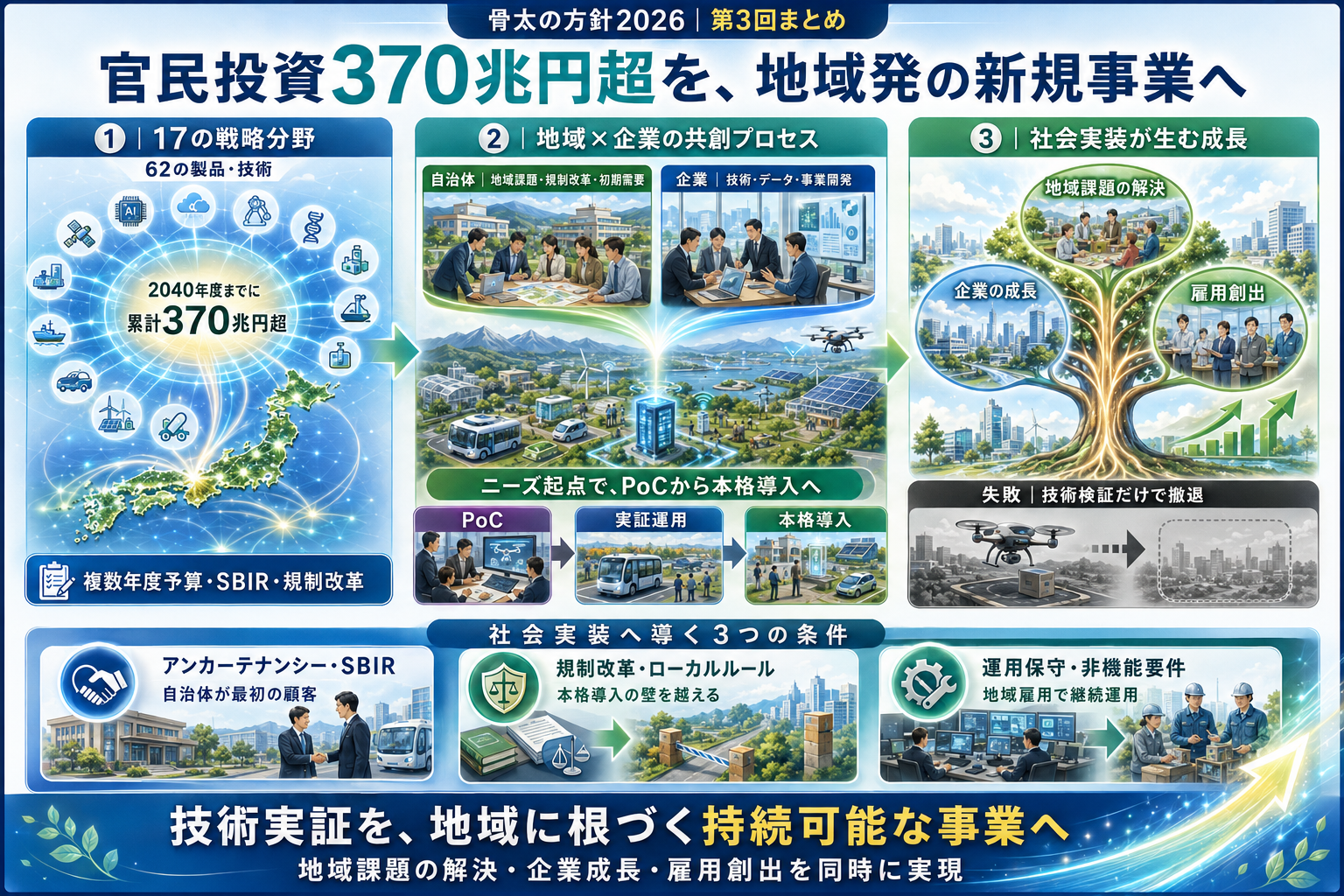 骨太の方針2026を読み解く:【第3回】17の成長戦略分野と地域創生:官民投資370兆円時代における新規事業開発