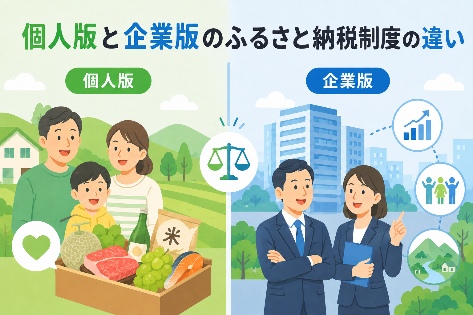 個人版と企業版ふるさと納税の違い